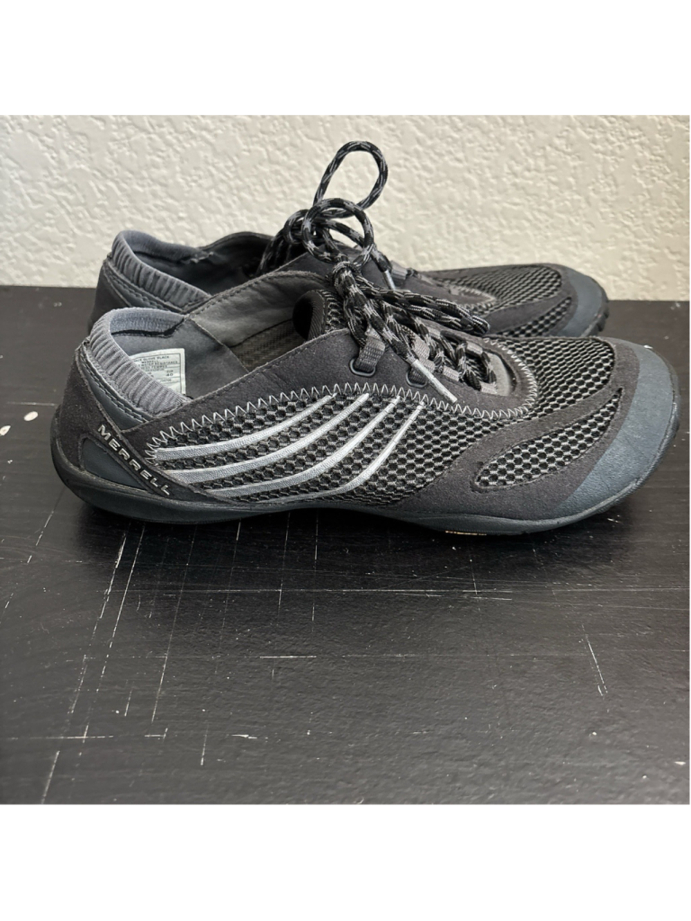 Merrell Pace Glove 3 Women's 9 Black Barefoot Vibram Trail Running Shoes EU 40 - Picture 2 of 9
